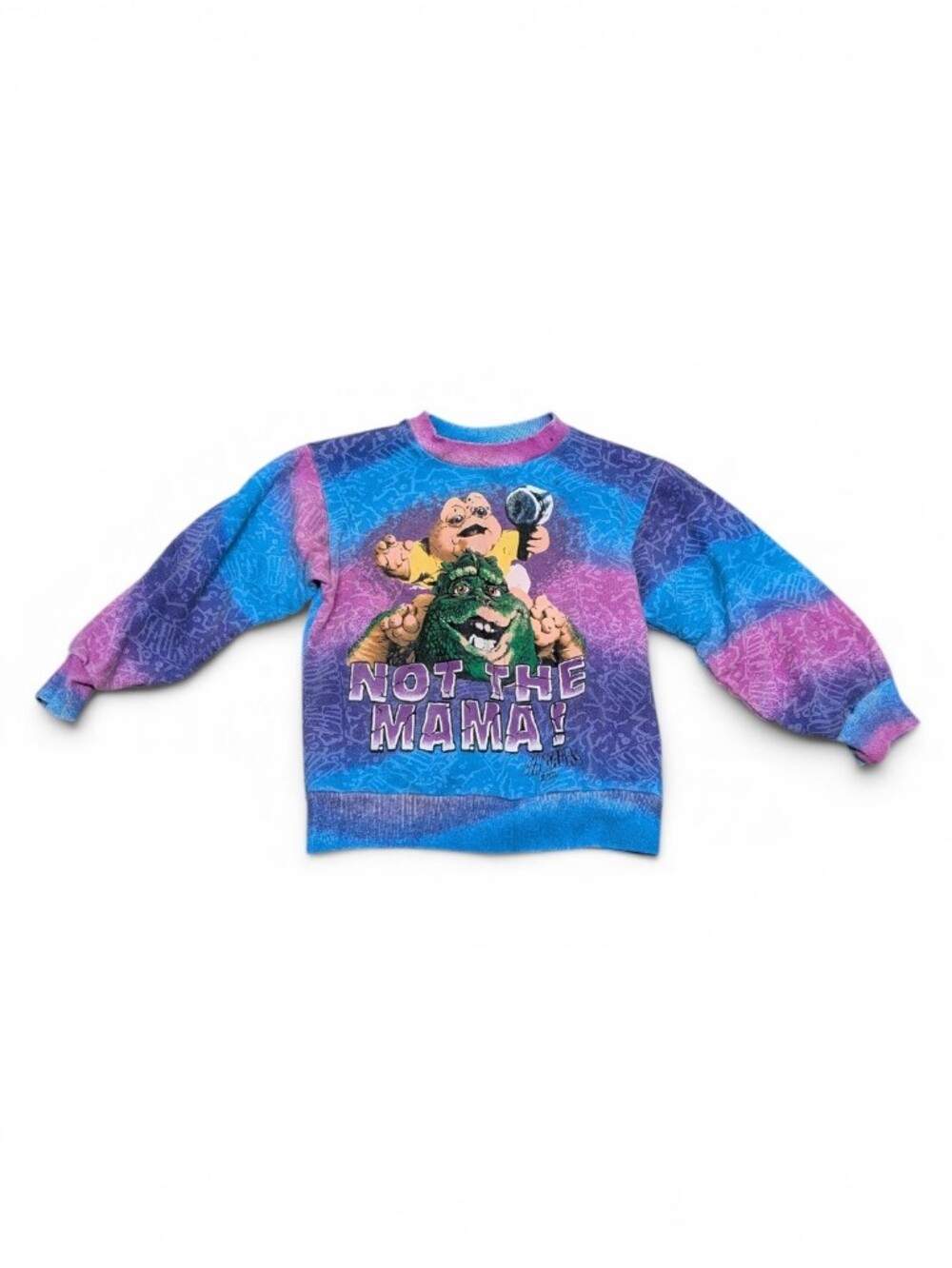 Vintage 90's Disney Dinosaurs "Not The Mama" Colorful Sweatshirt (Kids Size 5)